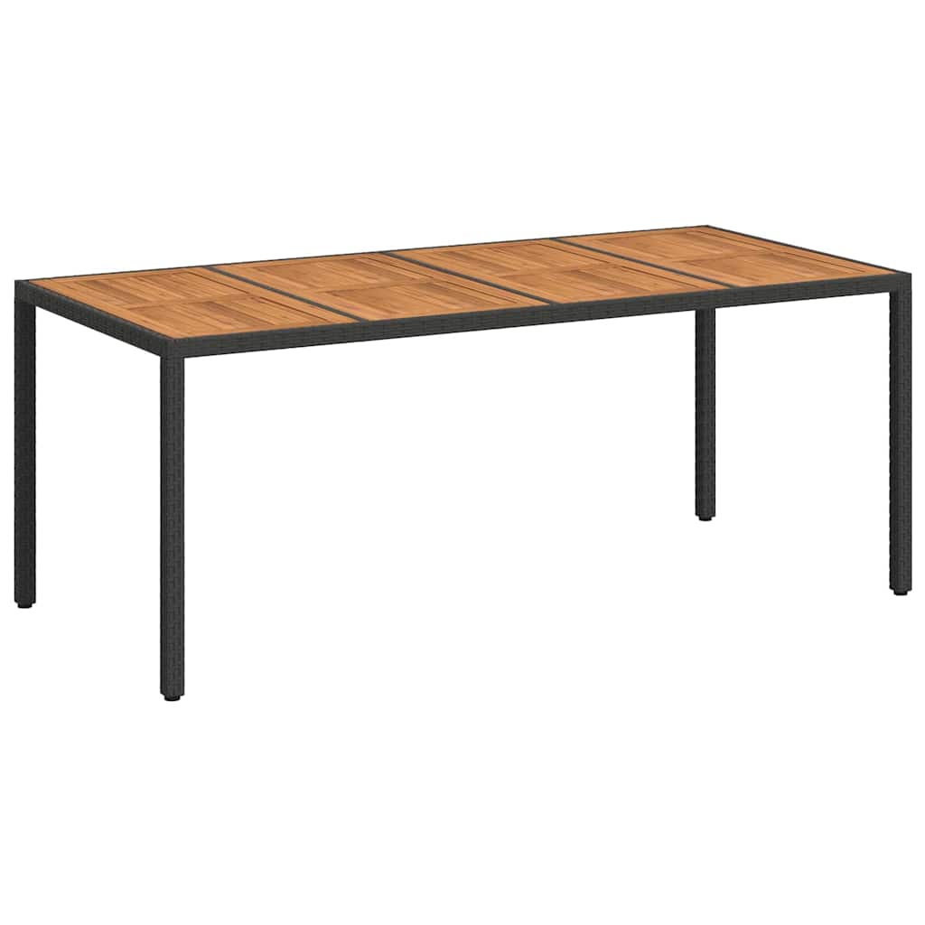 Gartentisch 150x90x75 cm Hartglas und Poly Rattan Grau