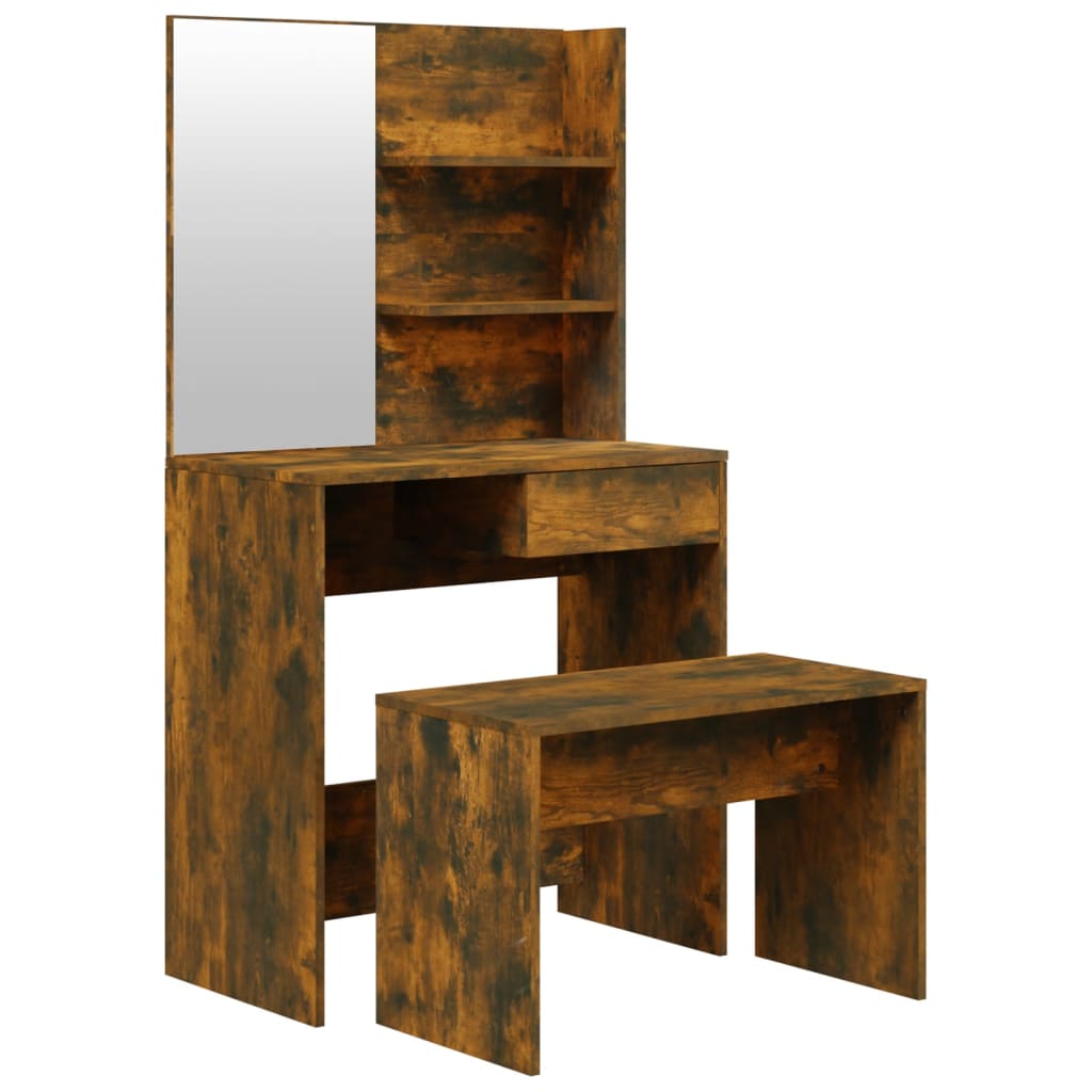 Schminktisch-Set Weiß 74,5x40x141 cm