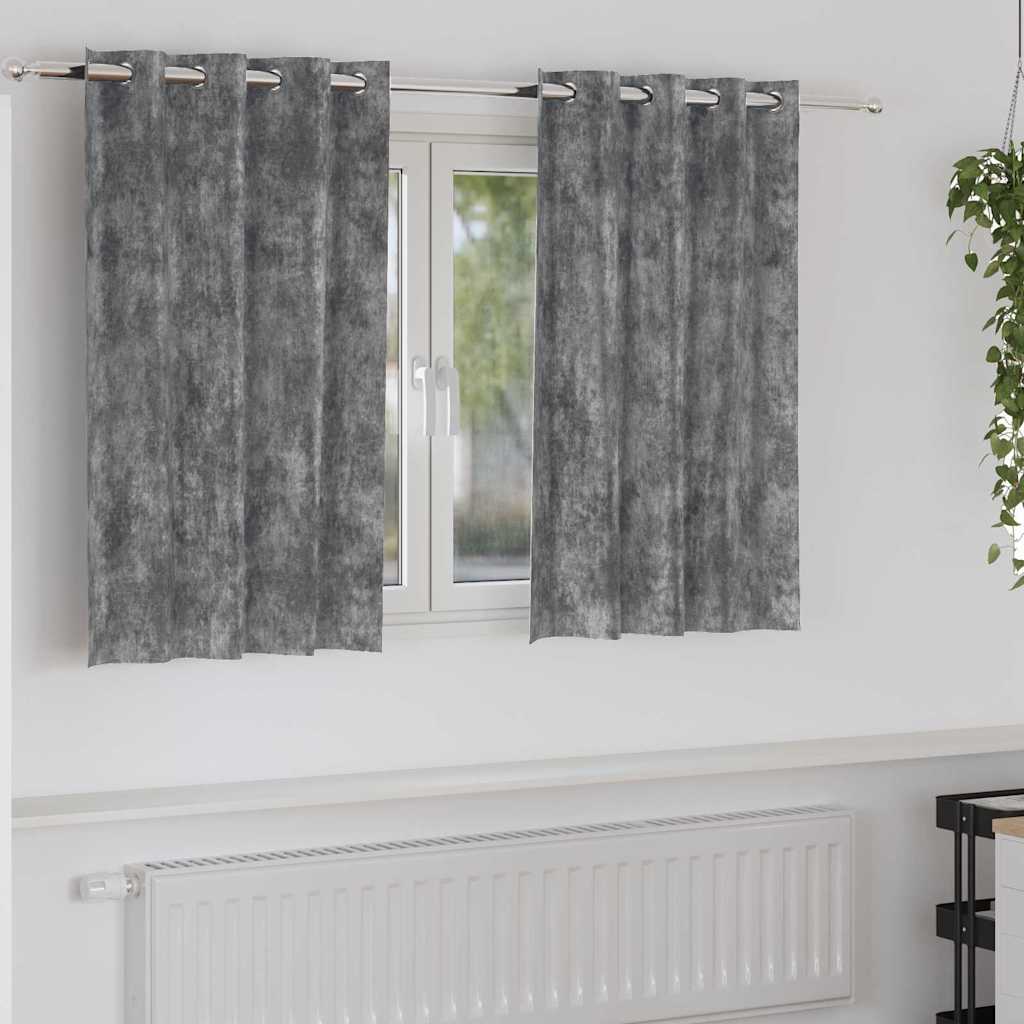 Samtvorhänge mit Vorhängen 2 pcs Weinrot 140 x 140 cm Samt