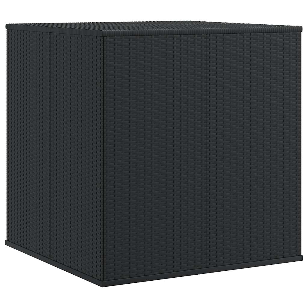Garten-Kissenbox PE Rattan 100x49x103,5 cm Schwarz