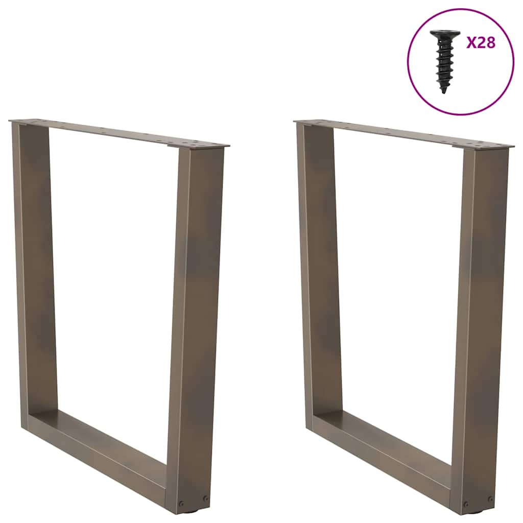 Couchtischbeine V-Form 2 Stück Schwarz 30x(30-31,3) cm Stahl