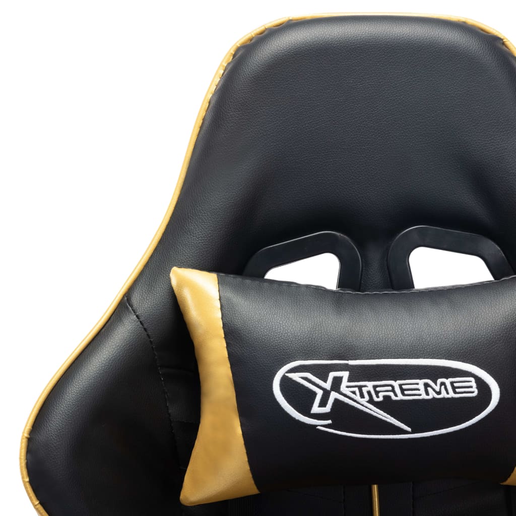 Gaming-Stuhl Schwarz und Blau Kunstleder