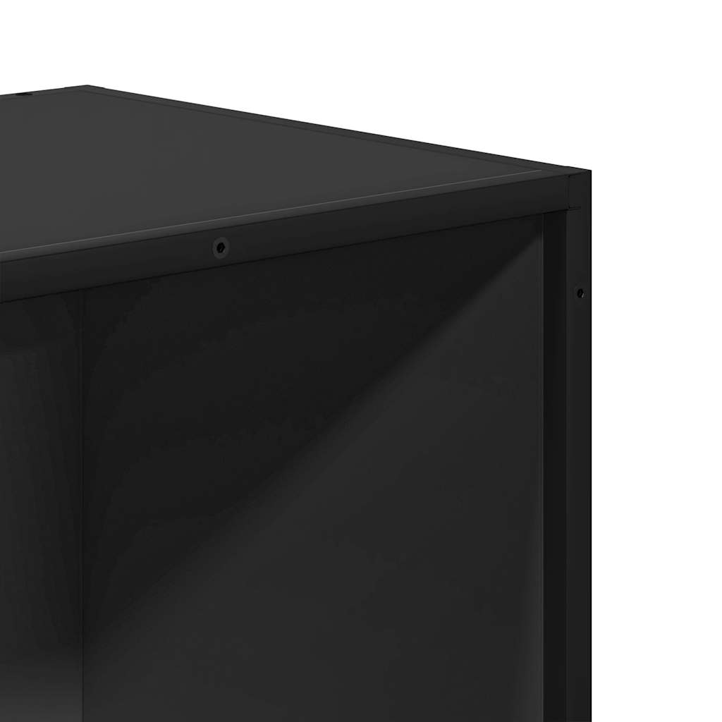 Bücherregal Schwarz 97,5x33x107,5 cm Holzwerkstoff und Metall