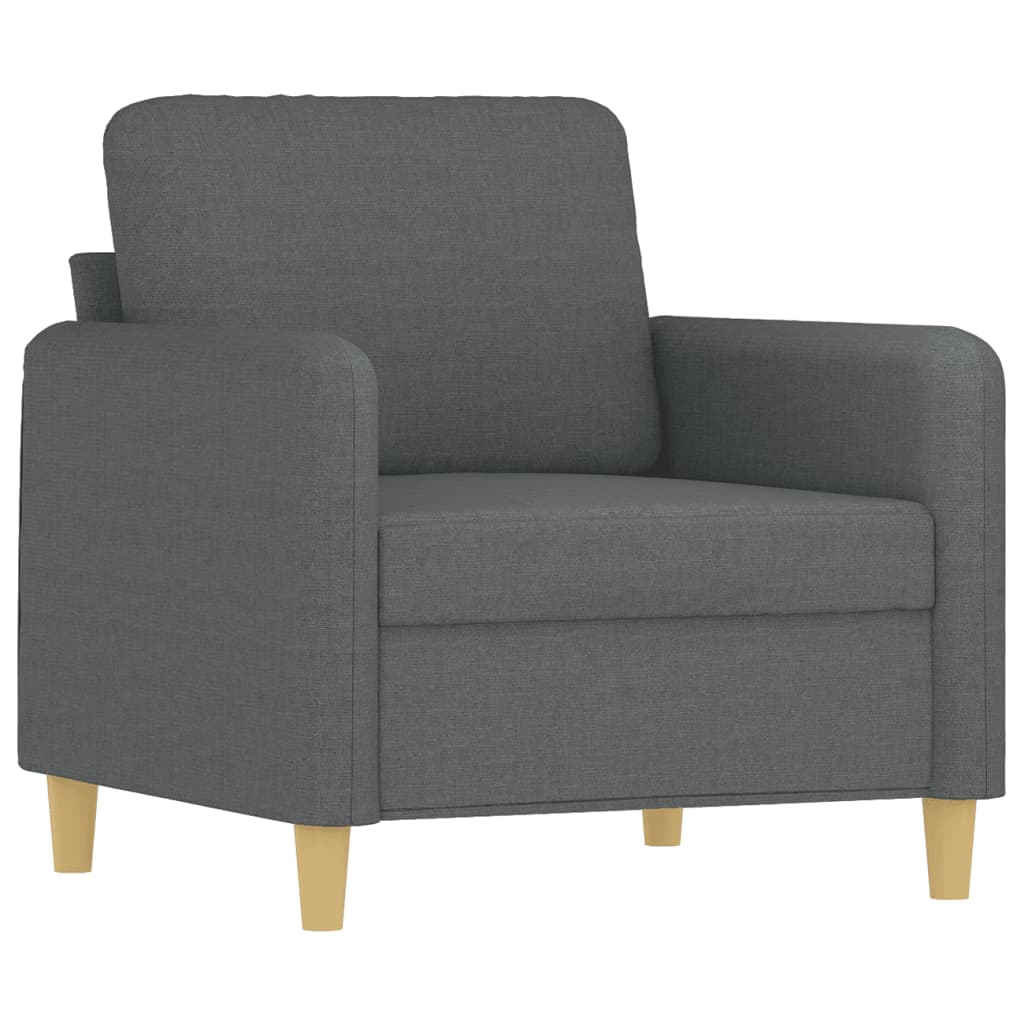 4-tlg. Sofagarnitur mit Kissen Braun Stoff