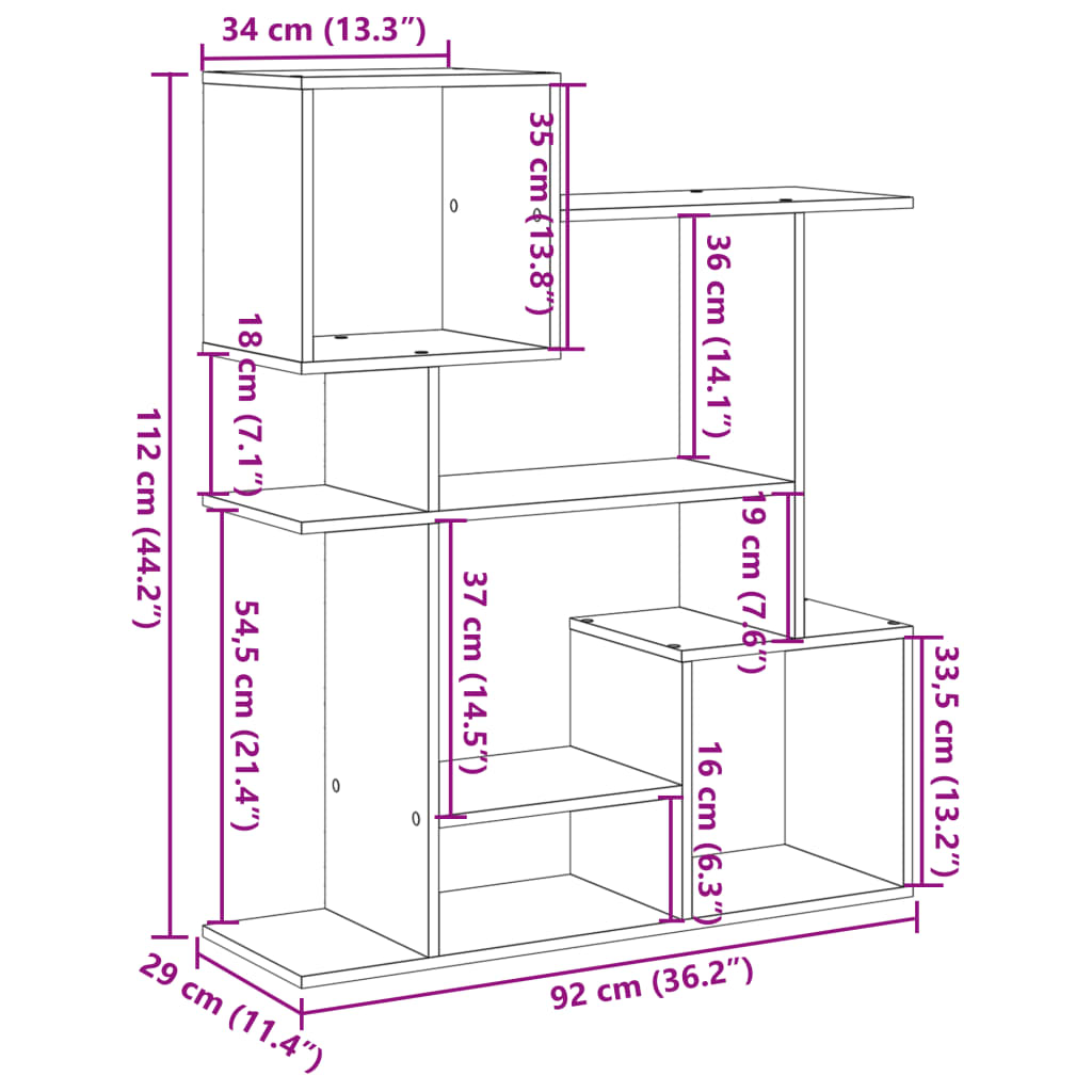 Bücherregal Weiß 92x29x188 cm Holzwerkstoff