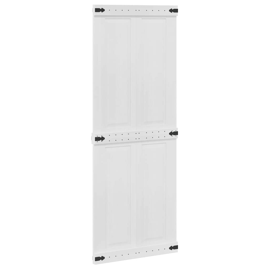 Scheunentür Corona Weiß 70 x 210 cm Massives Kiefernholz