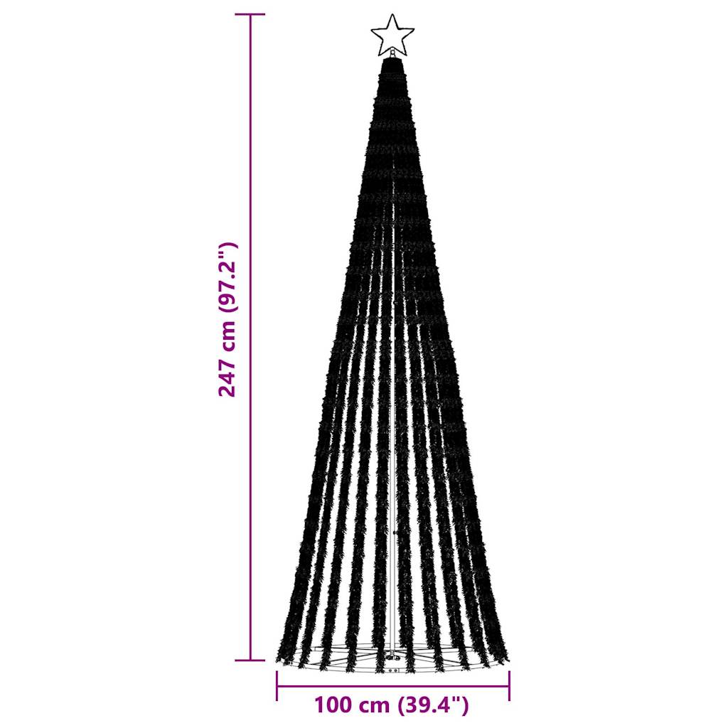 LED Weihnachtsbaum 275 LEDs Warmweiß 180 cm