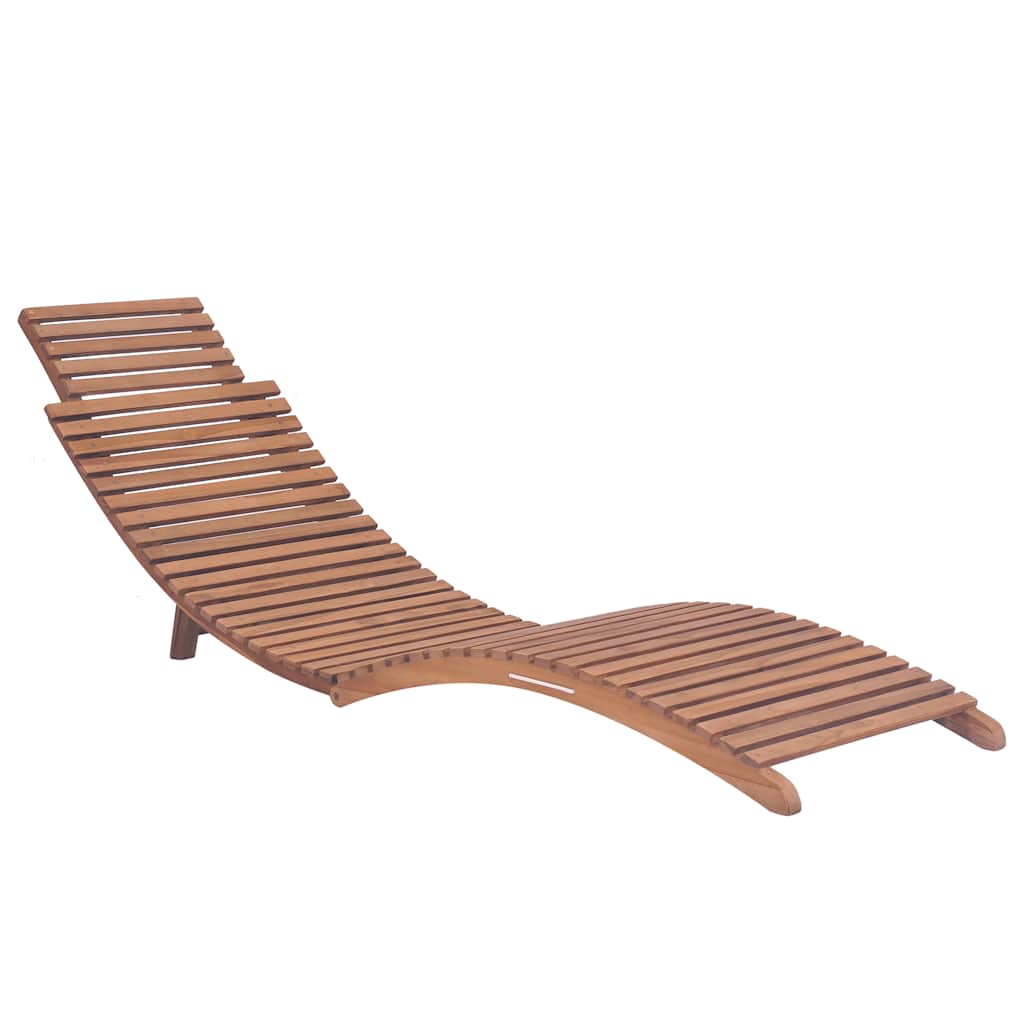 Sonnenliege Braun 198 x 55 x 58,5 cm Massivholz Teak