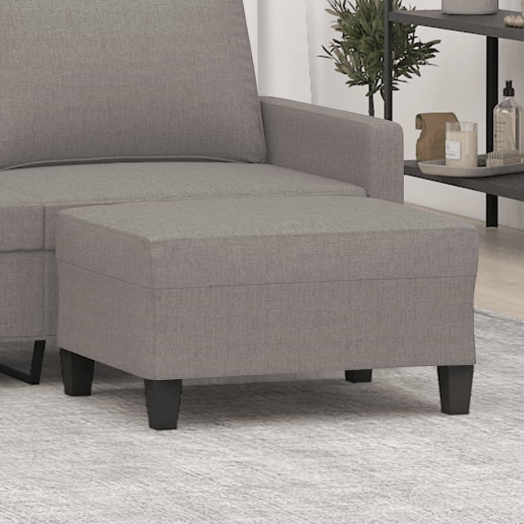Fußhocker Hellgrau 60x50x41 cm Stoff