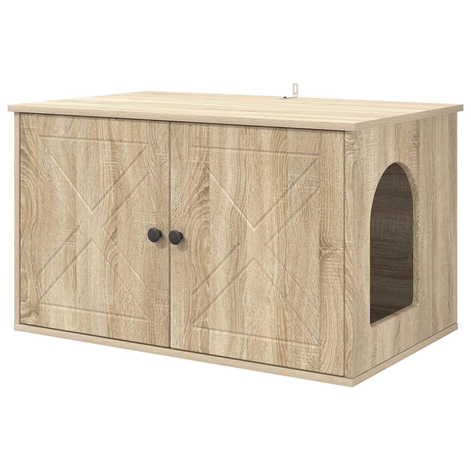 Katzenhaus Weiß 85 x 55 x 50,5 cm Holzwerkstoff