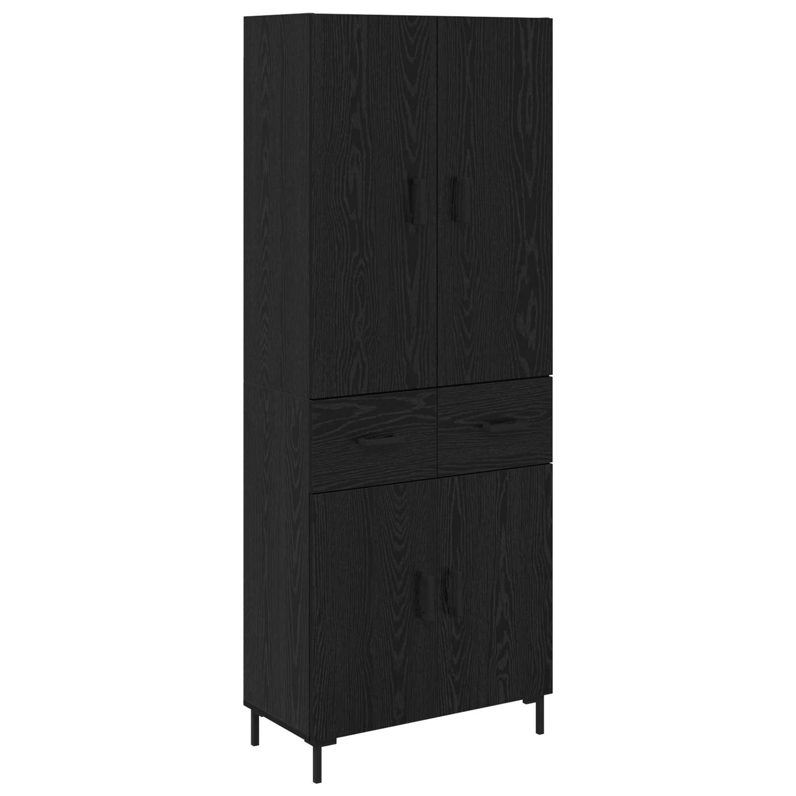 Highboard Betongrau 69,5x34x180 cm Holzwerkstoff