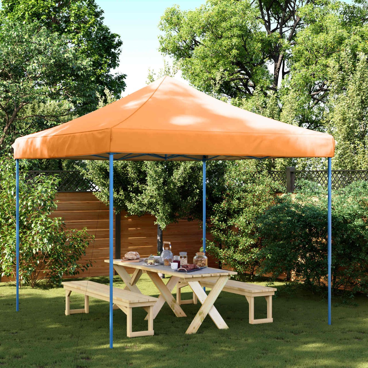 Partyzelt Faltbar Pop-Up Schwarz 292x292x315 cm