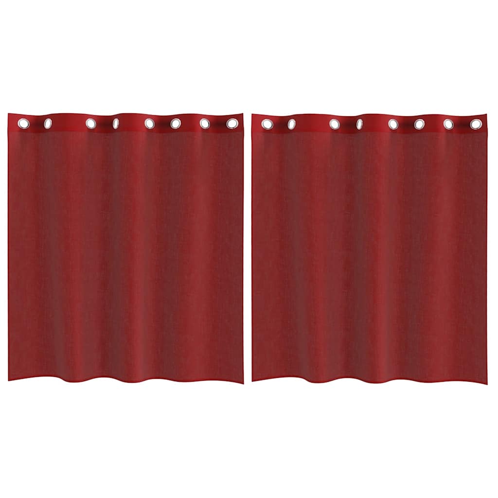 Voile Vorhänge mit Ösen 2 Stk. Apfelgrün 140x140 cm