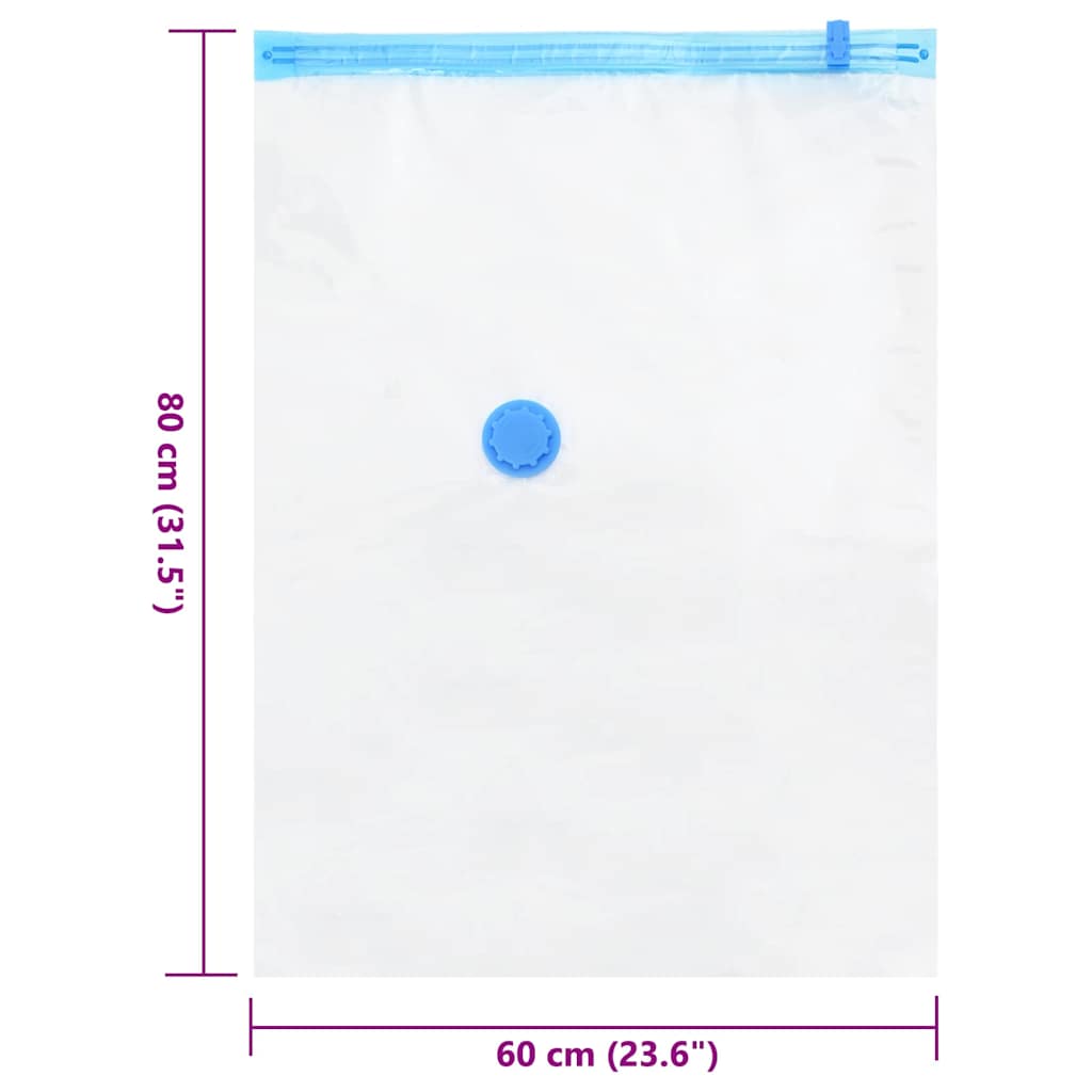 Aufbewahrungstaschen 5 pcs Transparent und Blau 70 x 50 cm