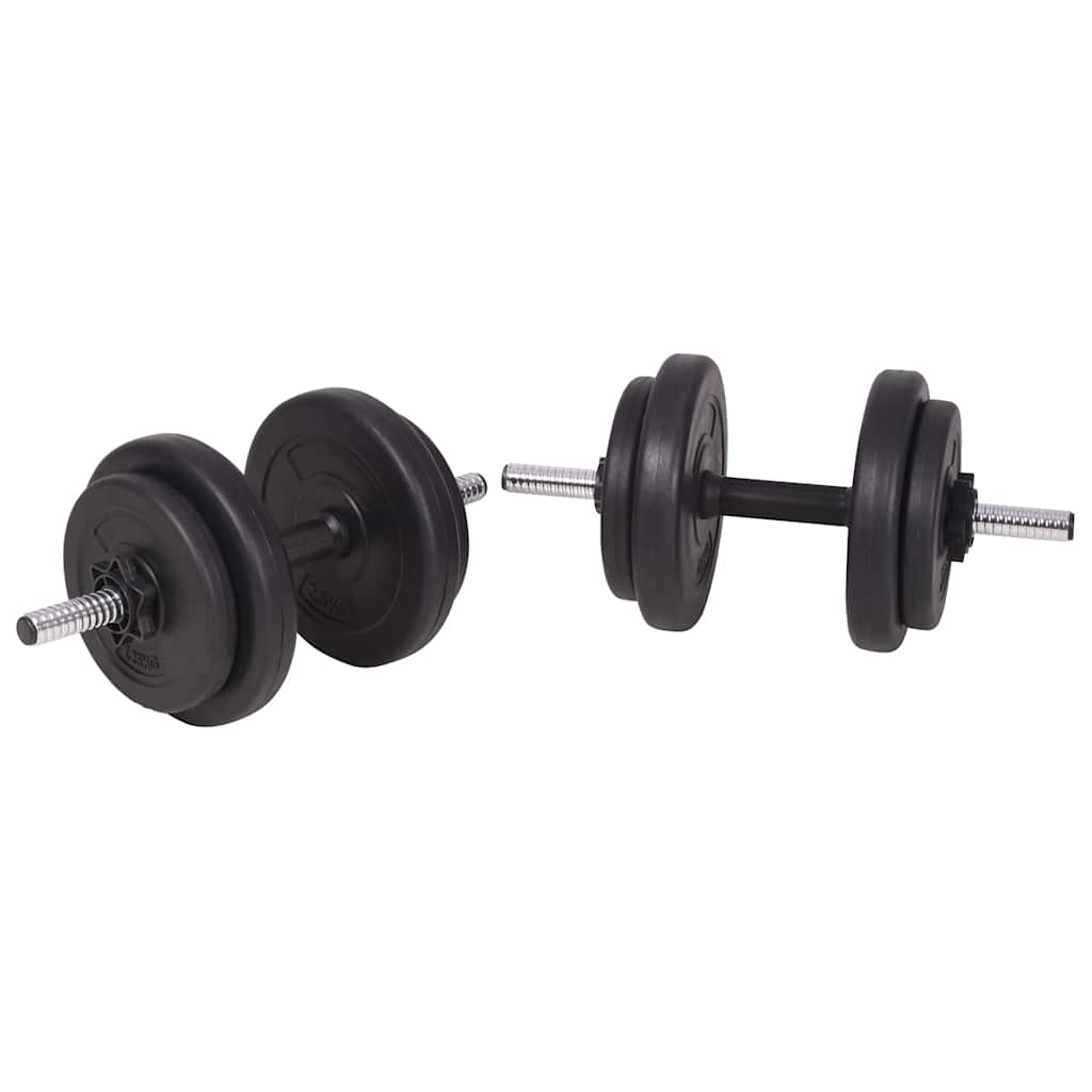 Hantelbank mit Ablage, Langhantel und Kurzhantel Set 60,5 kg