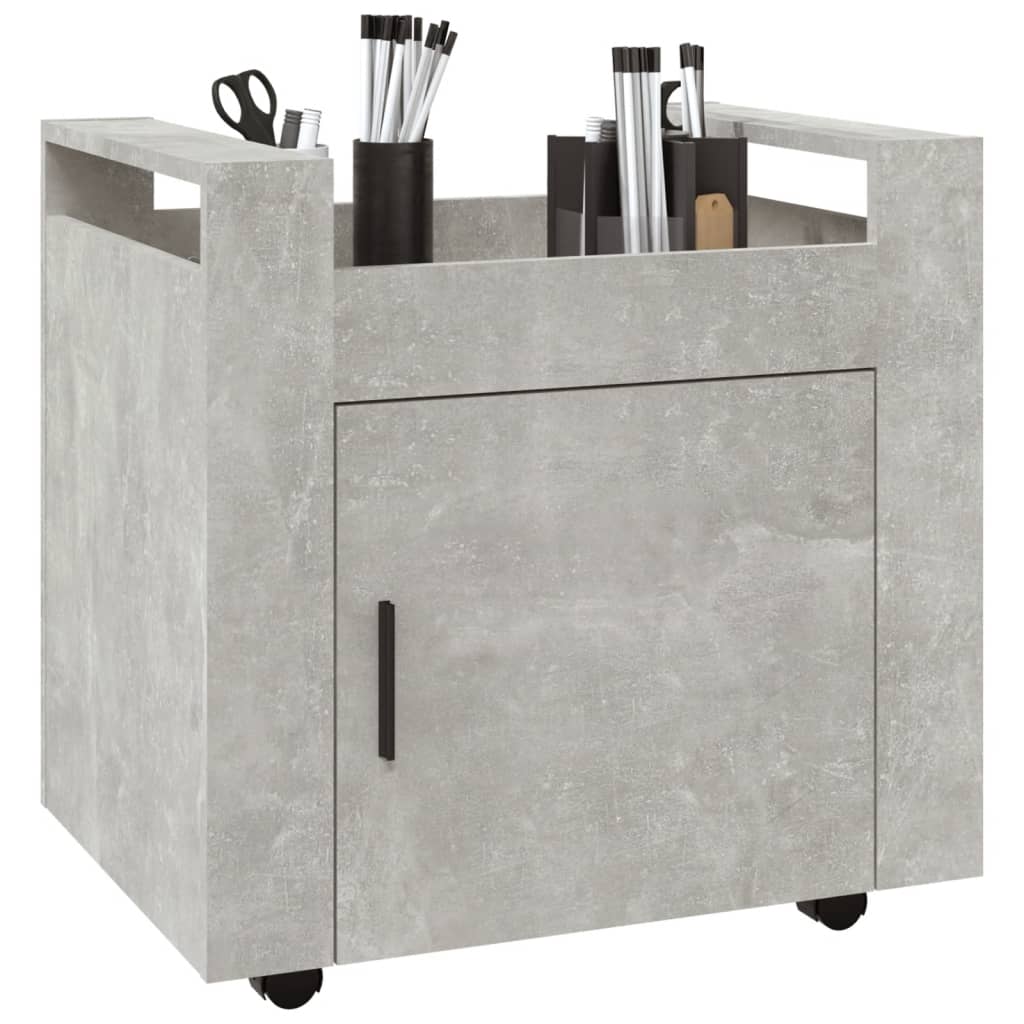 Bürowagen Weiß 60x45x60 cm Holzwerkstoff