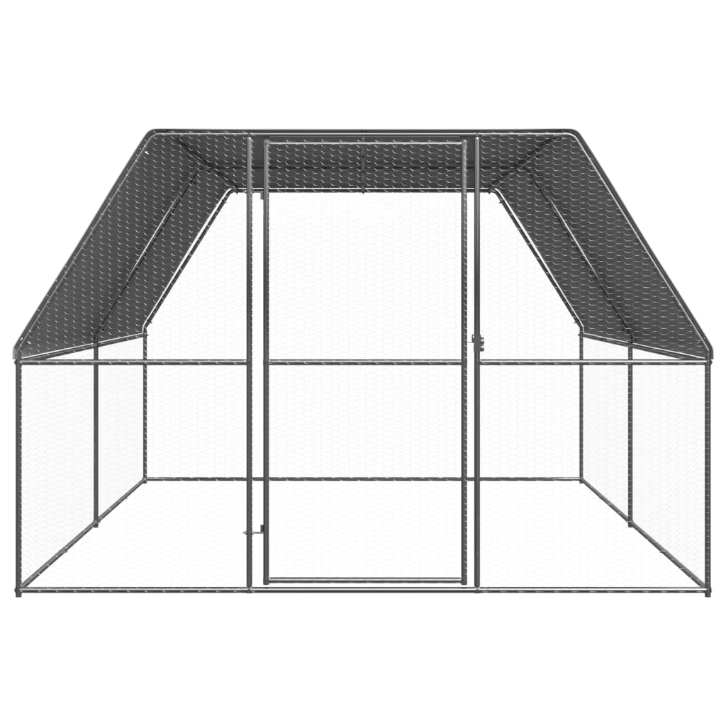 Outdoor-Hühnerkäfig 2x4x2 m Verzinkter Stahl