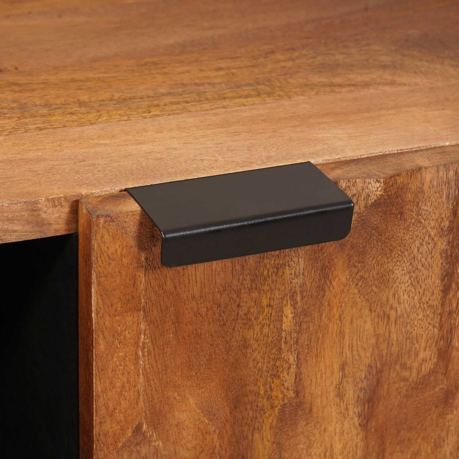 Sideboard mit Regal Weiße gewaschene Oberfläche 90 x 33 x 75 cm