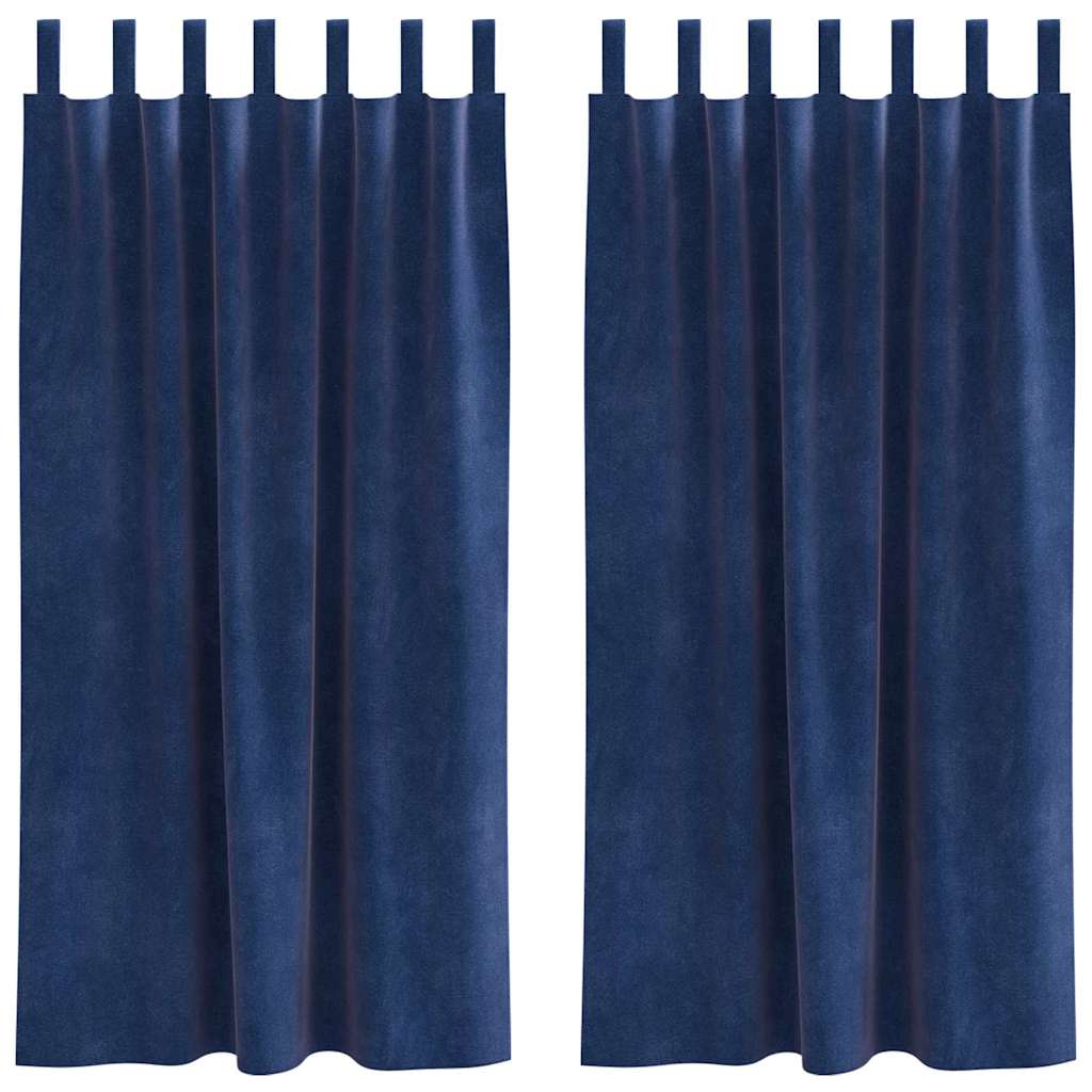 Verdunkelungsvorhänge 2 pcs Schwarz 140 x 140 cm Samt