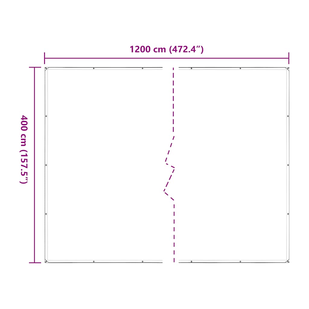 Transparente Plane mit Ösen 1x2 m Polyethylen