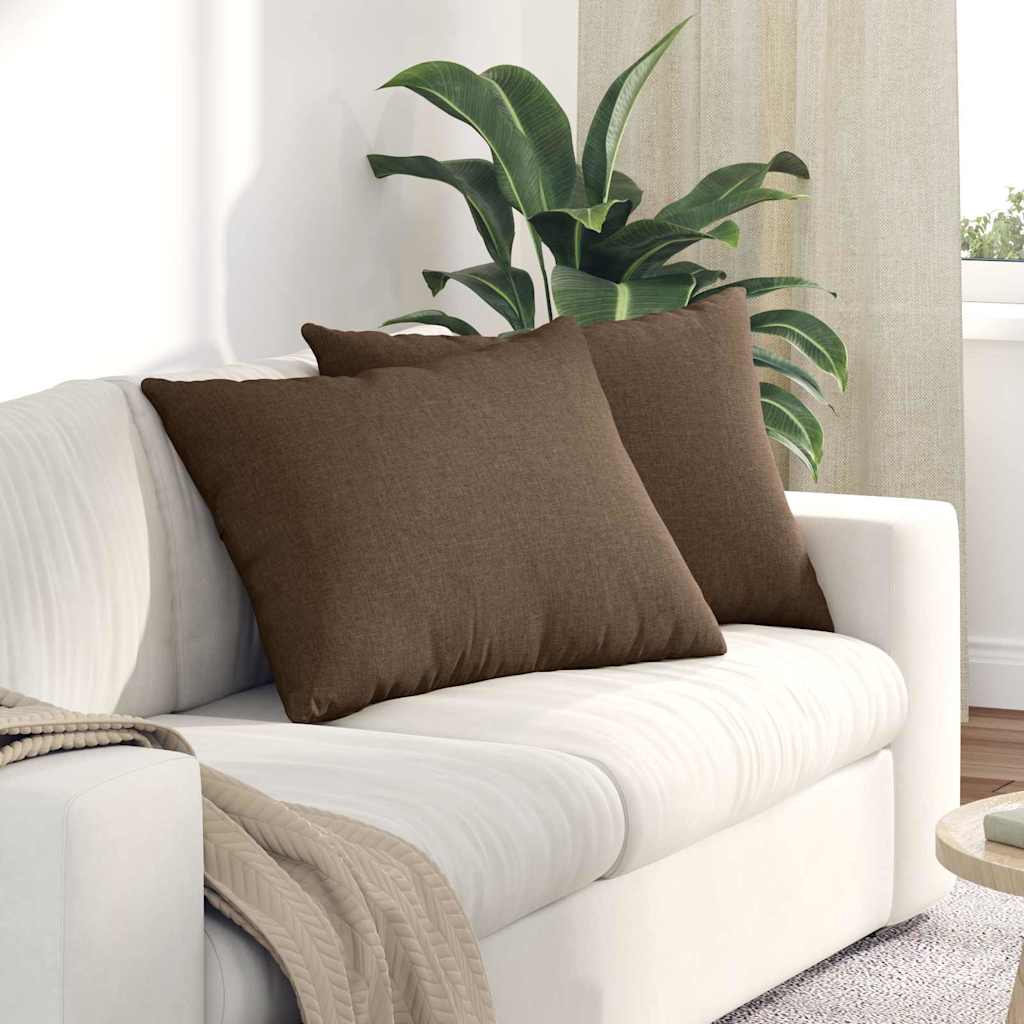 Sofakissen 2 pcs Hellgrau 50 x 30 cm Stoff