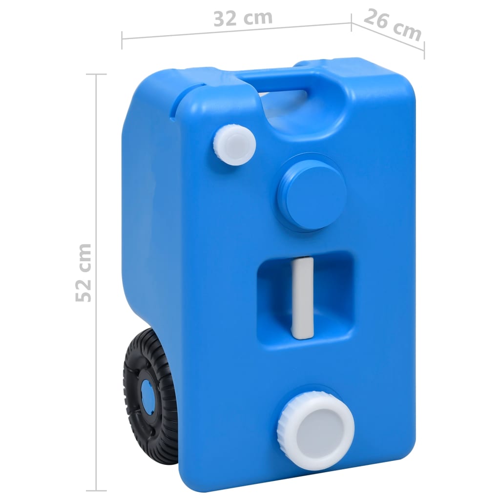 Camping-Wassertank mit Rollen 25 L Grau
