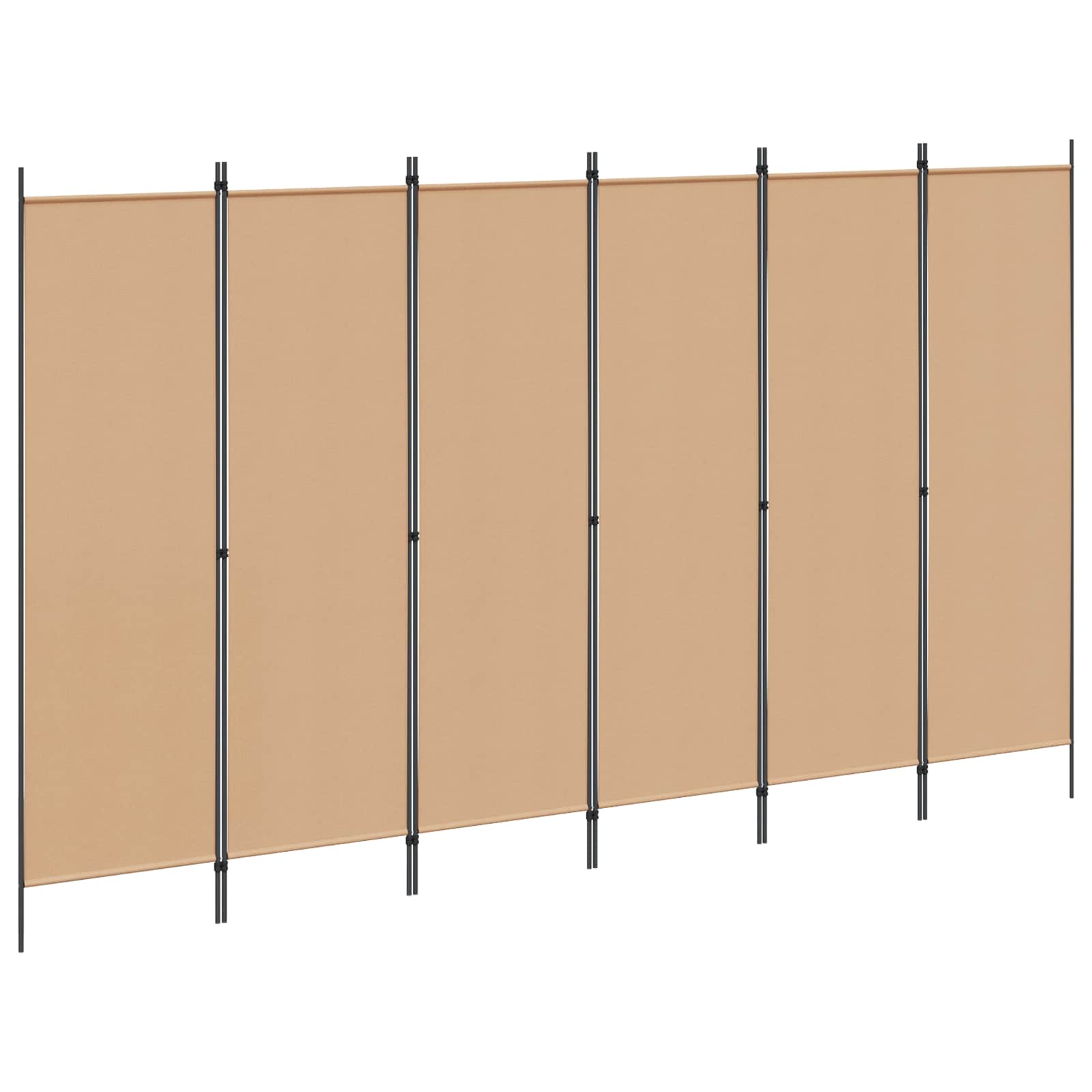 Raumteiler Beige 150 x 180 cm Stoff
