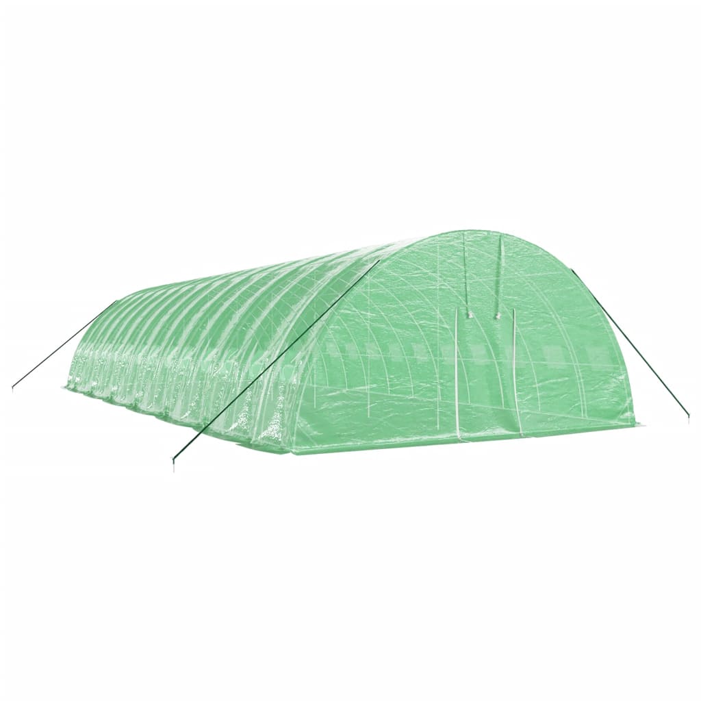 Gewächshaus mit Stahlrahmen Grün 24 m² 6x4x2,85 m