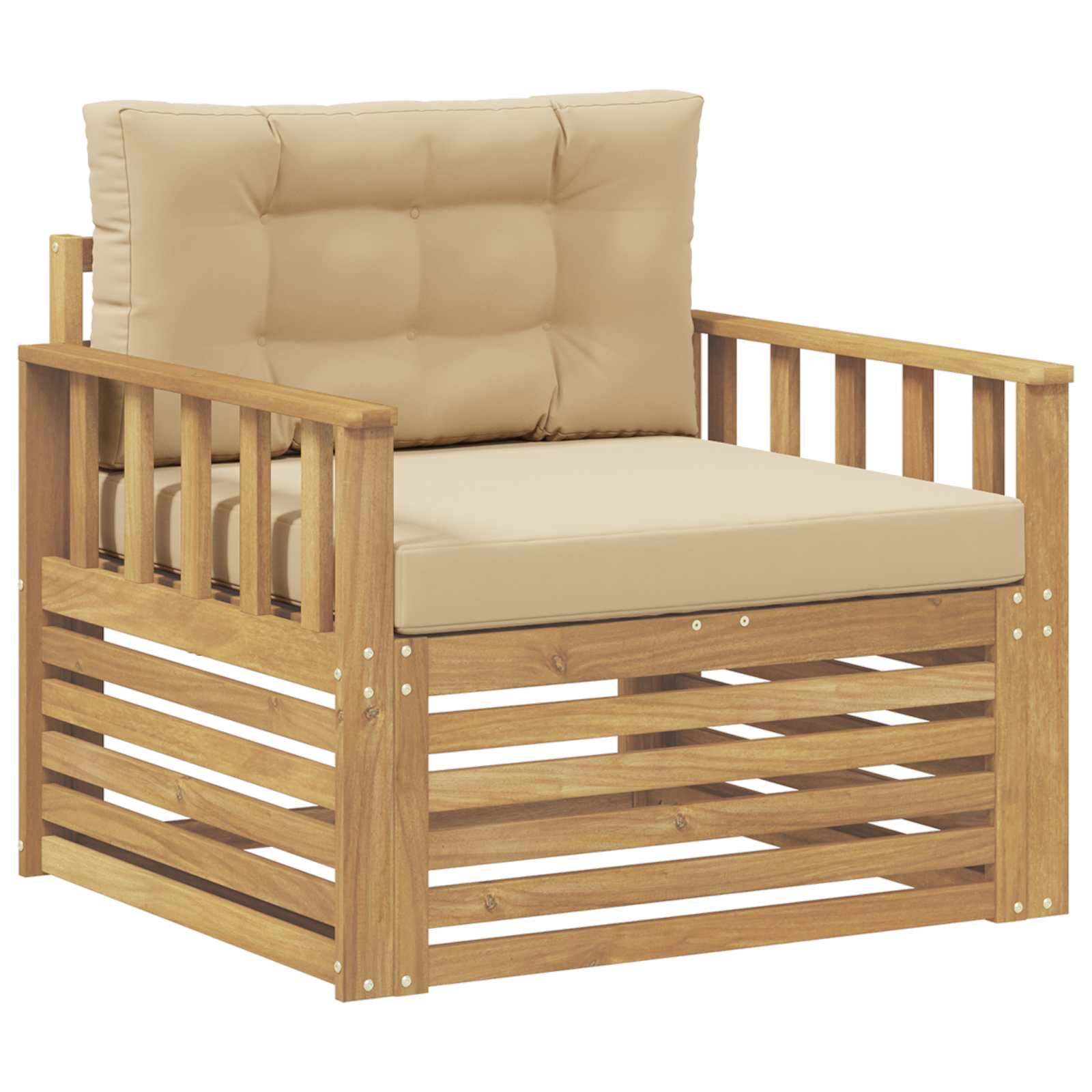 2 Stück Outdoor-Sofa Natur