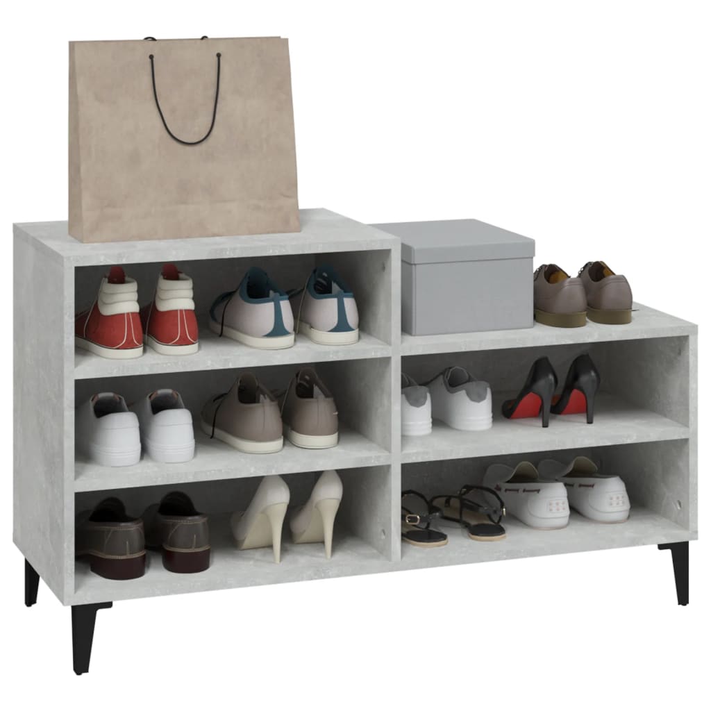 Schuhregal Weiß 102x36x60 cm Holzwerkstoff