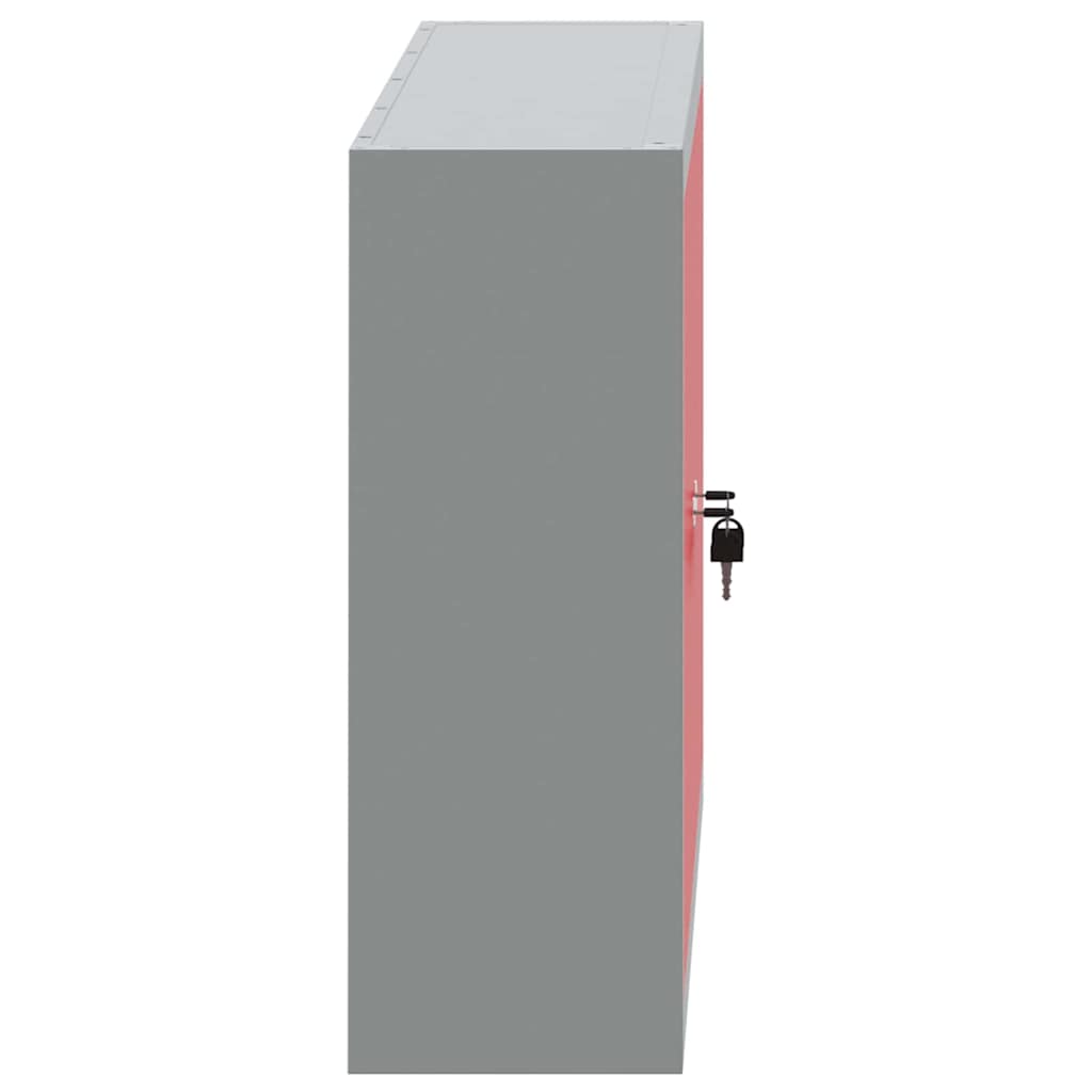 Werkzeugschrank mit Regal Schwarz und Grau 55 x 55 x 55 cm