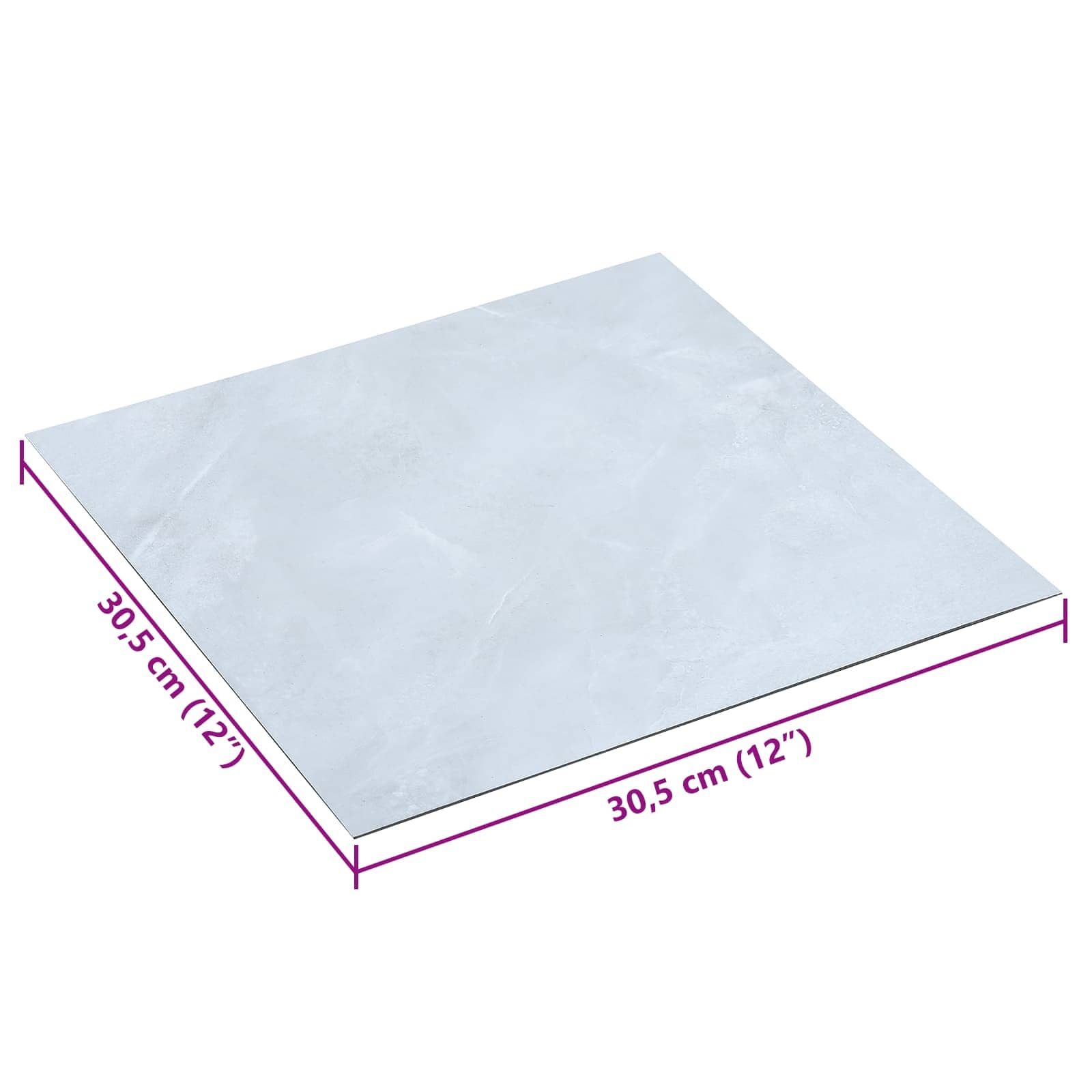 Selbstklebende Bodenplanken 30,5 x 30,5 cm 20 pcs PVC Betongrau