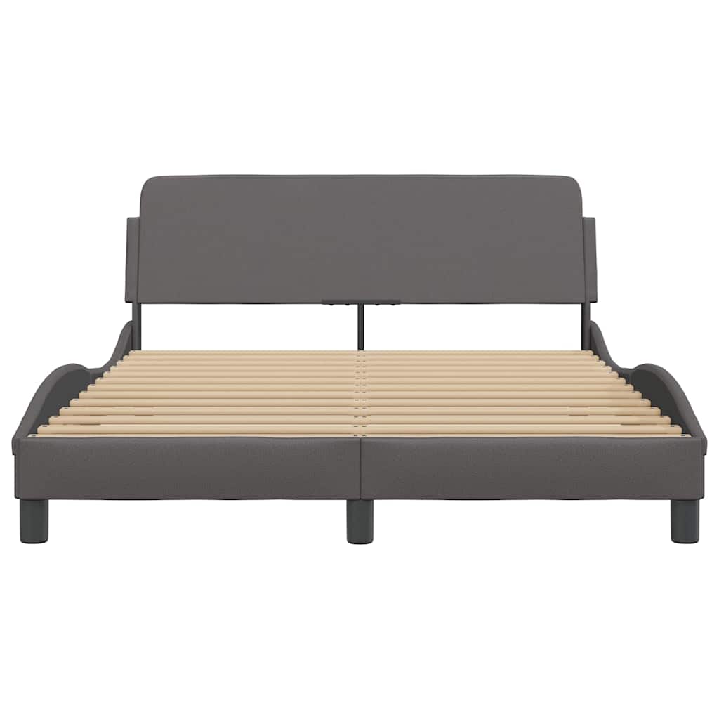 Bettgestell "Dover" Schwarz 80x200 cm Kunstleder