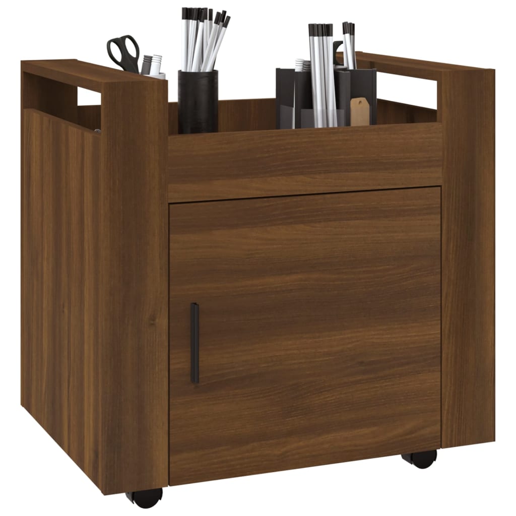 Bürowagen Weiß 60x45x60 cm Holzwerkstoff