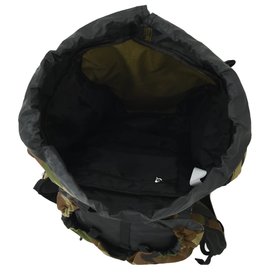 Wanderrucksack Schwarz 60 L Oxford-Gewebe