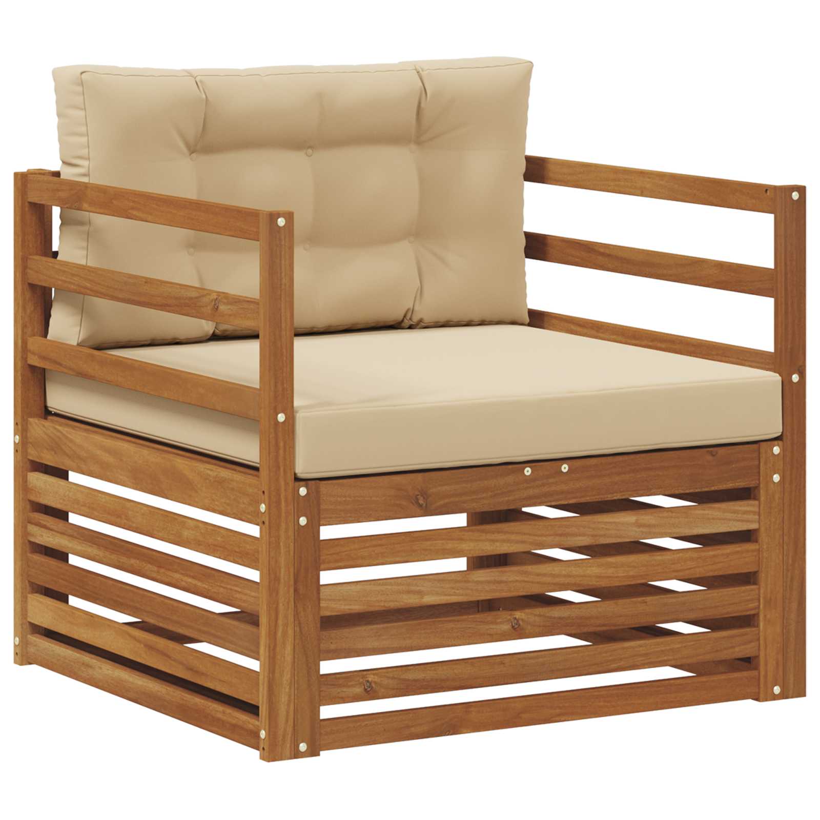 2 Stück Outdoor-Sofa Natur