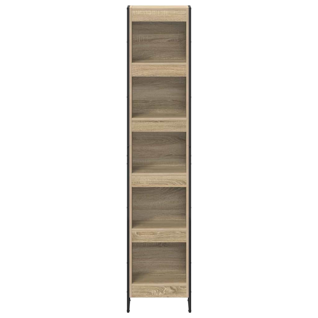 Bücherregal 2 pcs Schwarz Eichen-Optik 60 x 30 x 189,5 cm