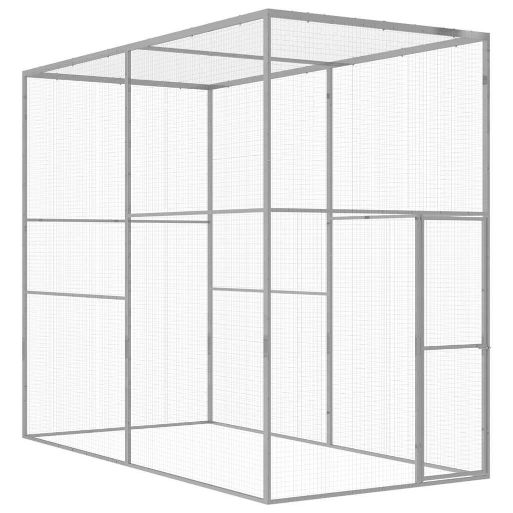Katzenkäfig 1,5x1,5x1,5 m Verzinkter Stahl