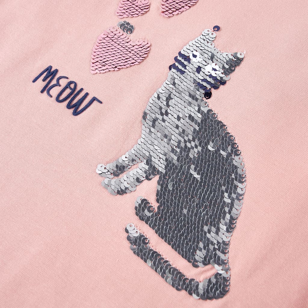 Kinder-Langarmshirt Hellrosa 128