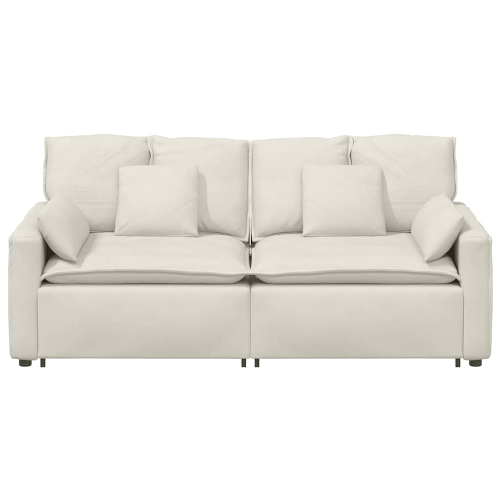 Modulares Sofa mit Kissen Blau