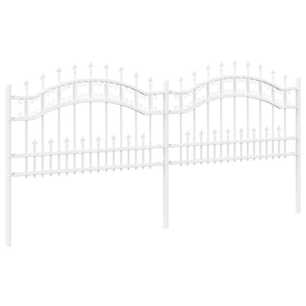 Gartenzaun KAMPEN mit Speerspitze Schwarz 240 x 75 cm Stahl
