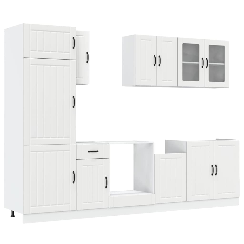 8-tlg. Küchenschrank-Set Lucca Weiß Holzwerkstoff
