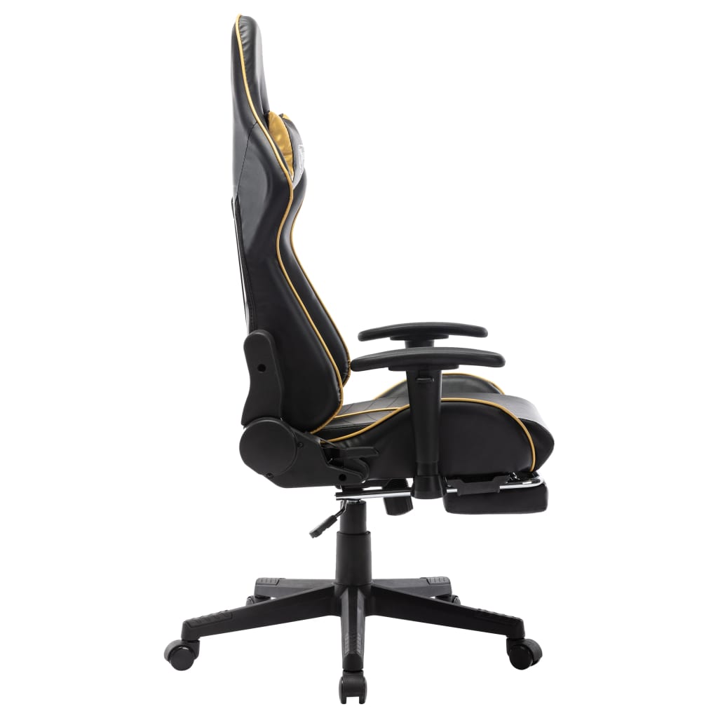Gaming-Stuhl Schwarz und Blau Kunstleder