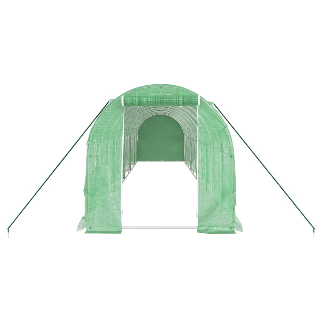 Gewächshaus mit Stahlrahmen Weiß 8 m² 4x2x2 m