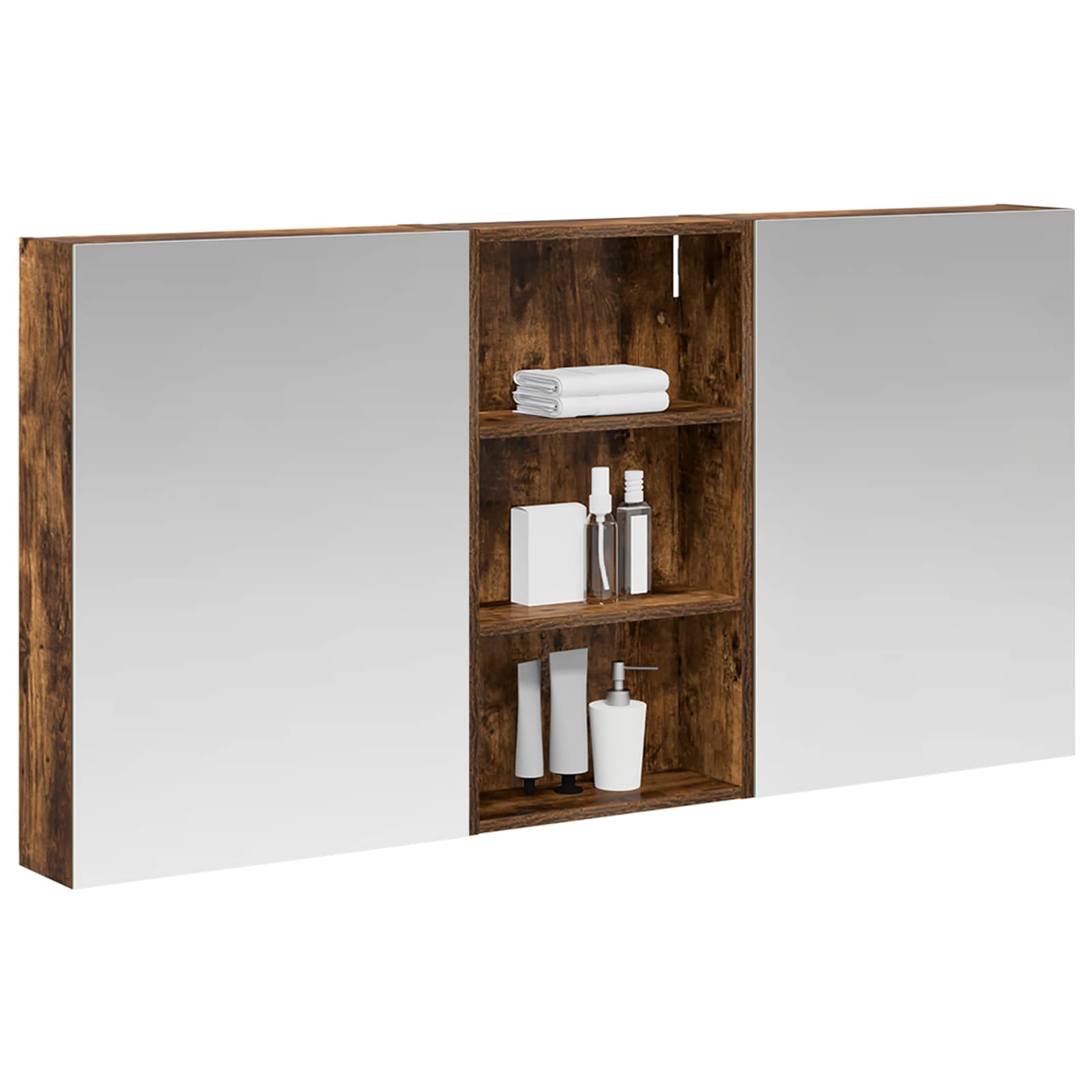 Badezimmerschrank-Set 3 pcs 80 x 10,5 x 50 cm Holzwerkstoff