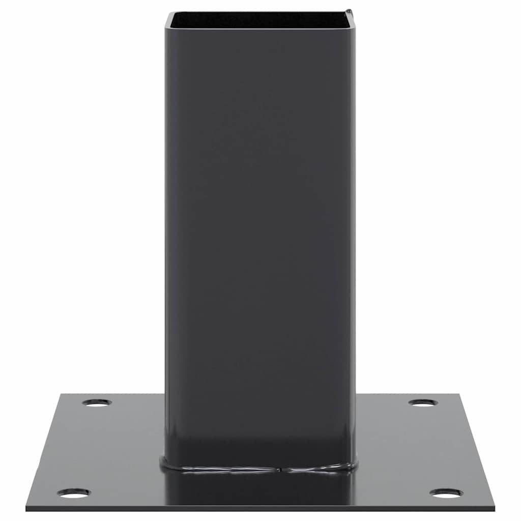 Pfostenträger Quadratisch 4Stk. Silber 46x46mm Verzinkter Stahl