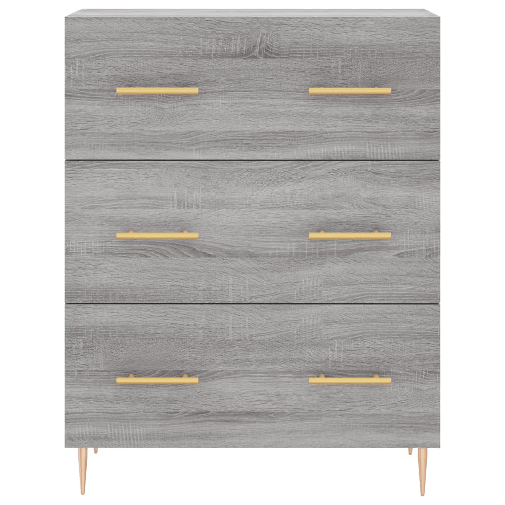 Highboard Hochglanz-Weiß 69,5x34x180 cm Holzwerkstoff