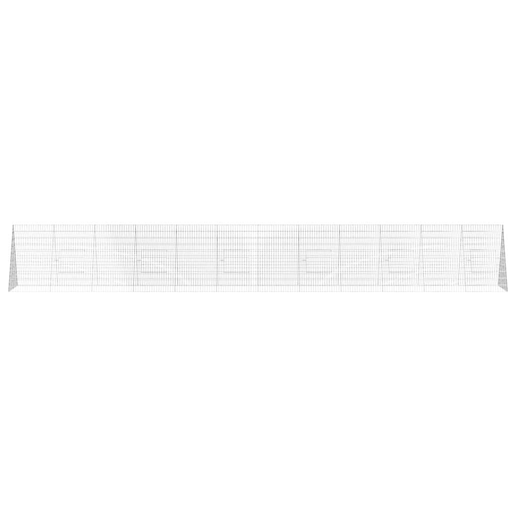 Hühnerkäfig Silber 110 x 55 x 55 cm Verzinkter Stahl