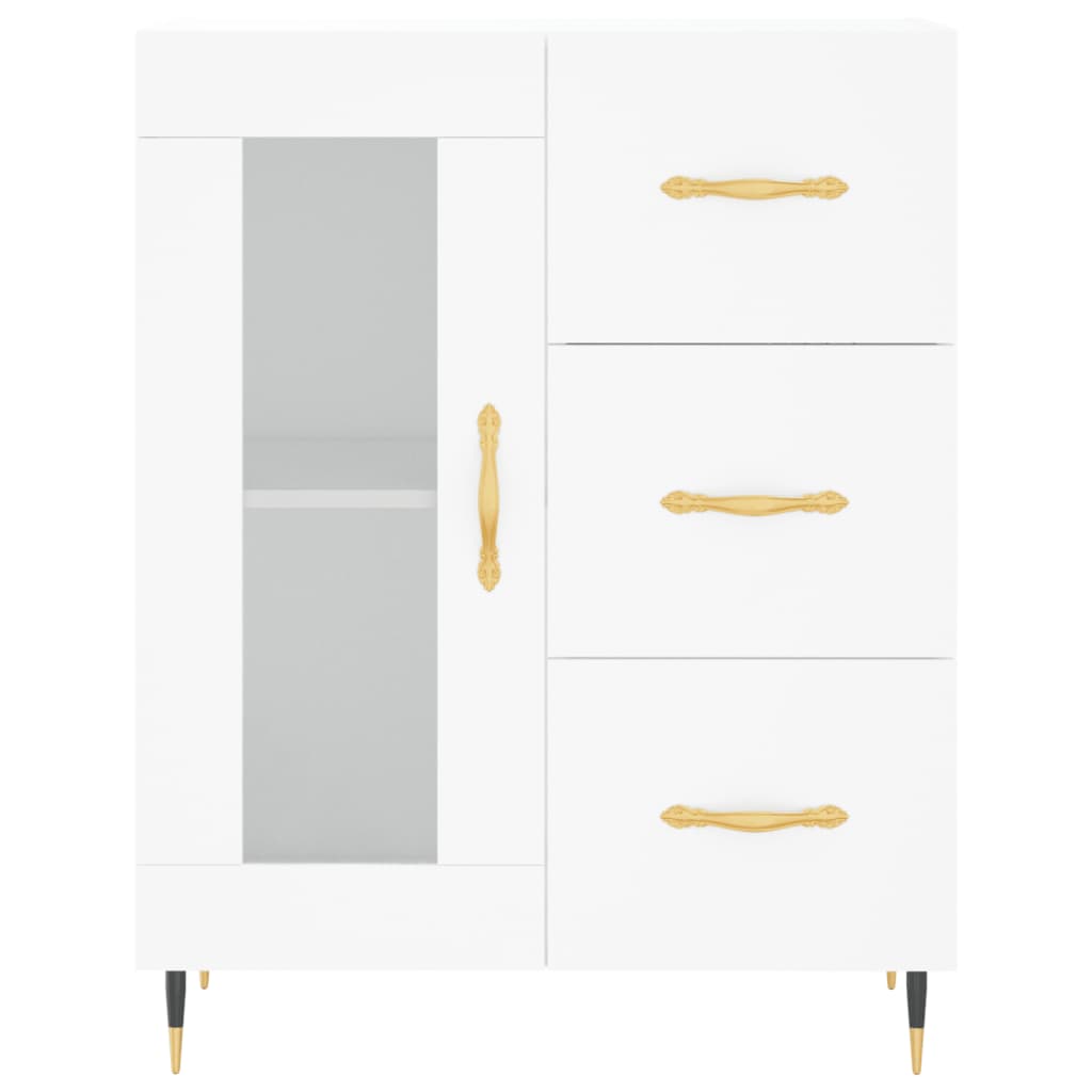 Highboard Betongrau 69,5x34x180 cm Holzwerkstoff