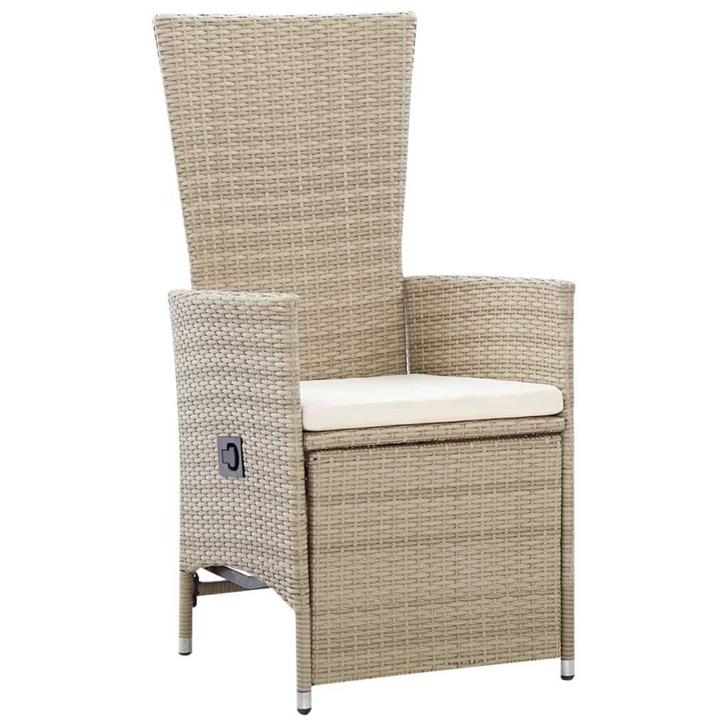 Garten-Liegestühle mit Kissen 2 Stk. Grau Poly Rattan